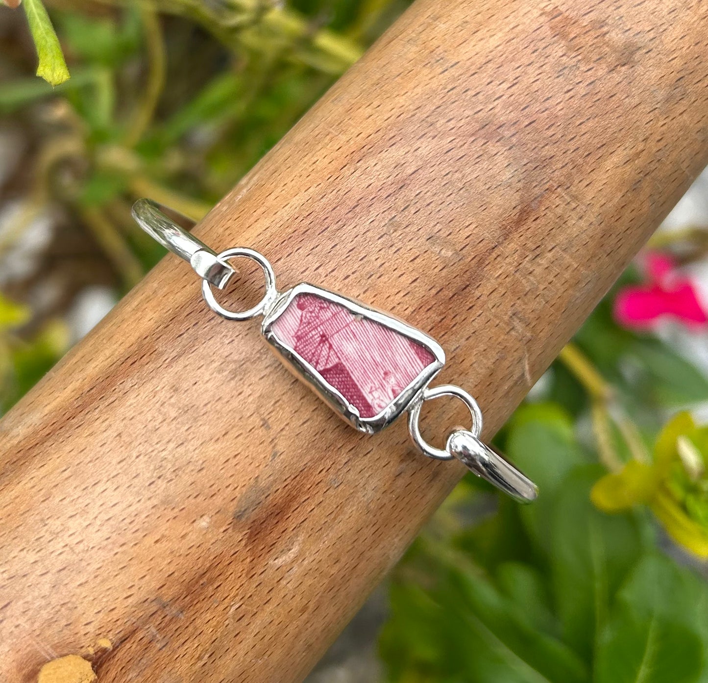 Burgundy Stripes Chaney Bracelet