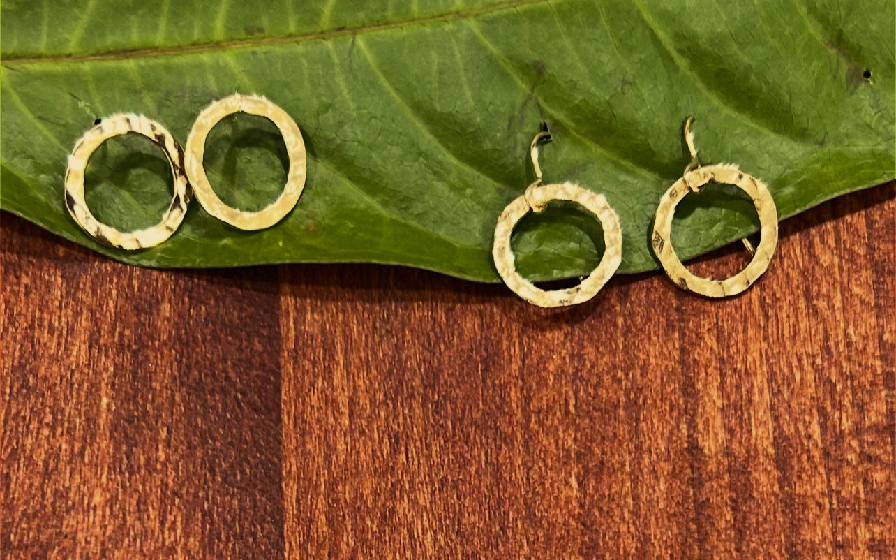 Gold Circle Of Life Earrings/Studs