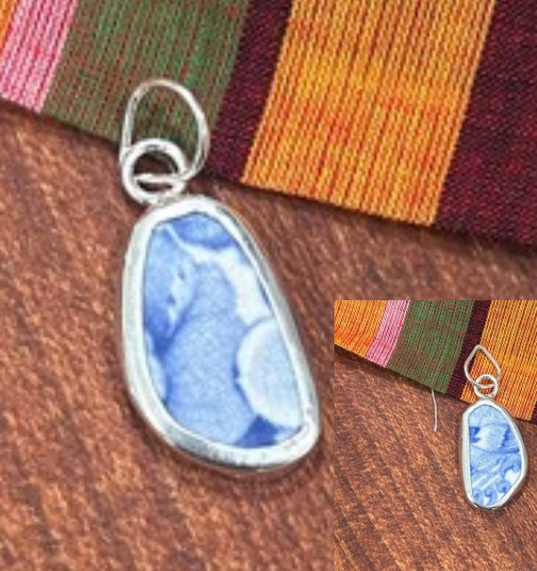 Double-Sided Blue Chaney Pendant