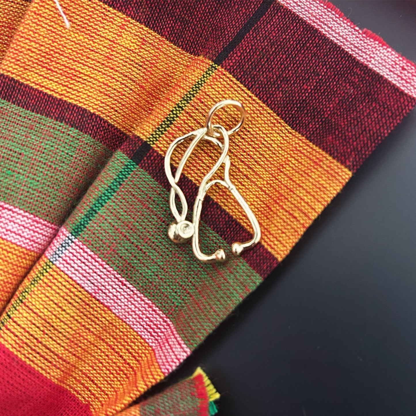 Gold Stethoscope Pendant