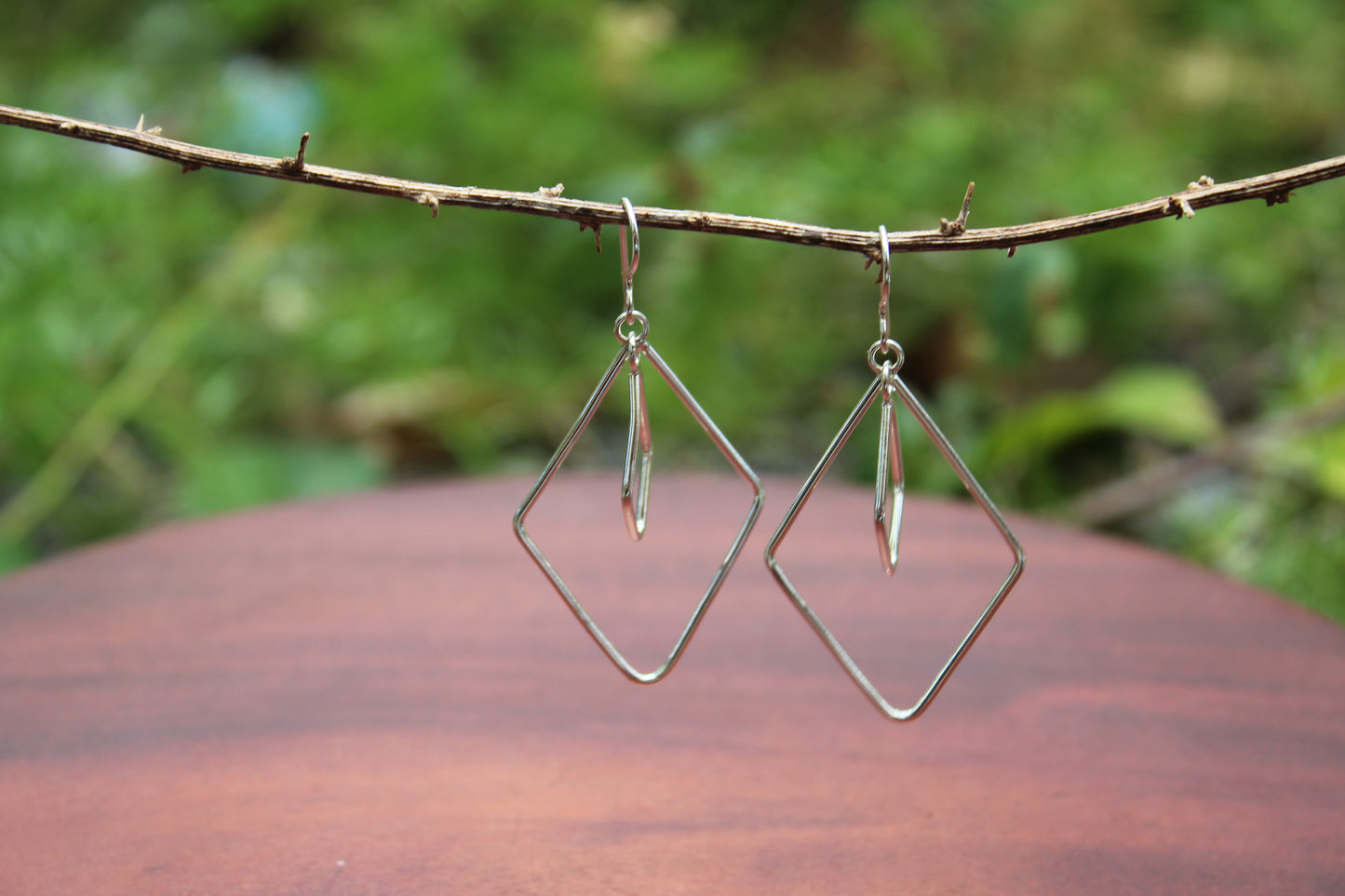 Diamond Tile Earrings