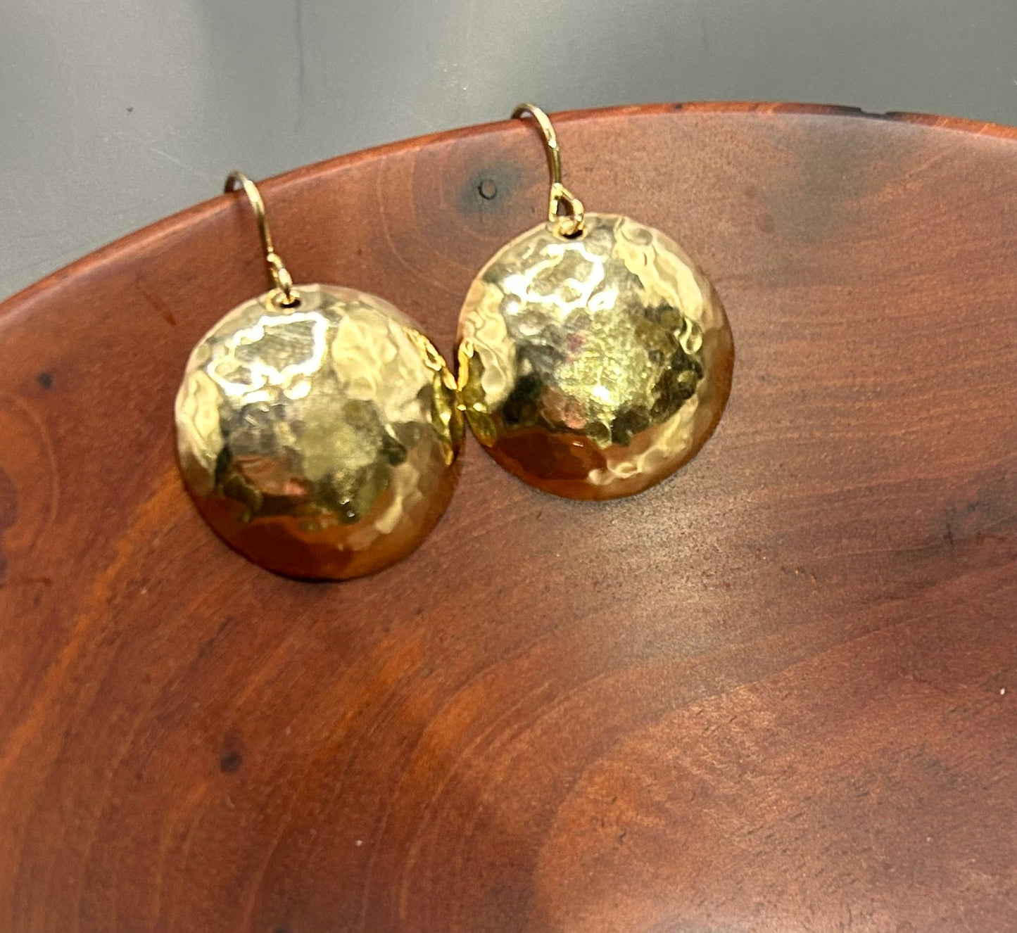 Gold Shield Earrings