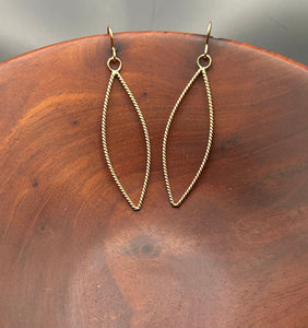 Gold Double Point Earrings