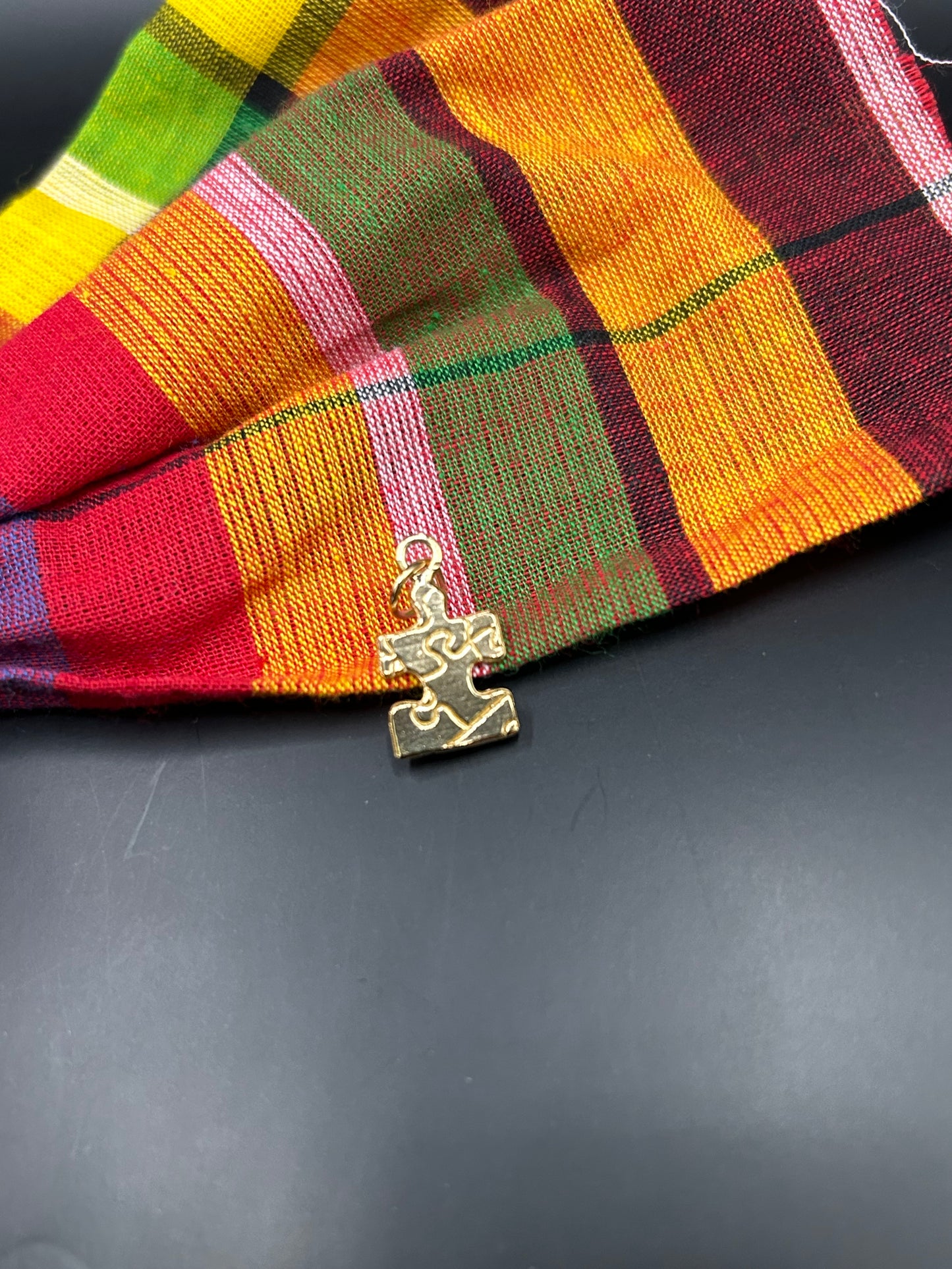 Gold Puzzle Piece Charm