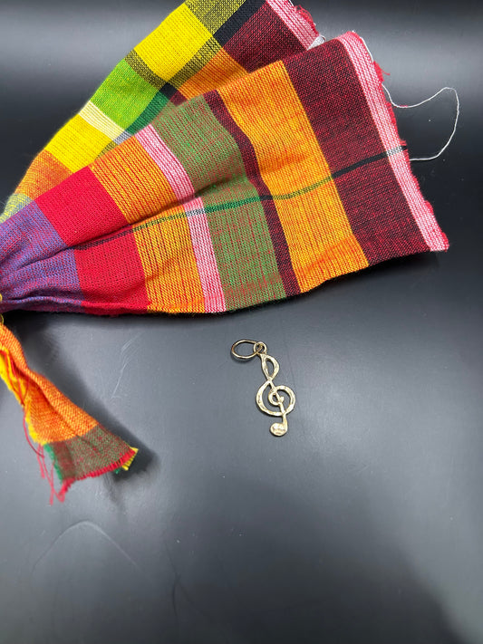 Gold Treble Clef Charm
