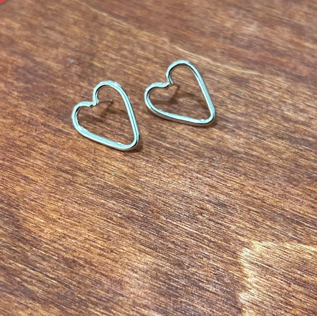 Floating Heart Studs