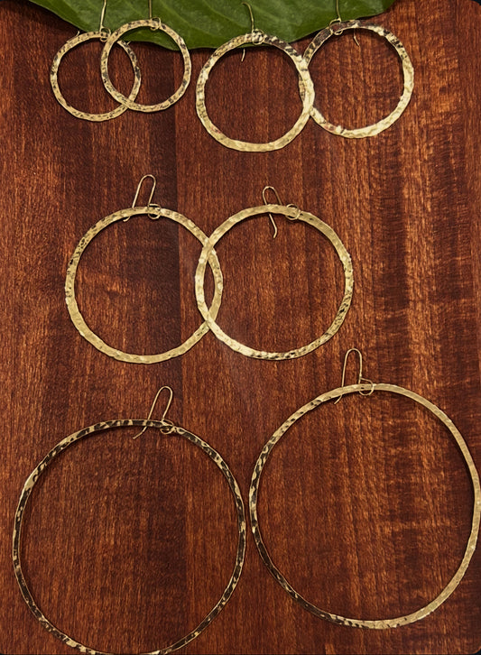 Gold Circle Of Life Earrings/Studs