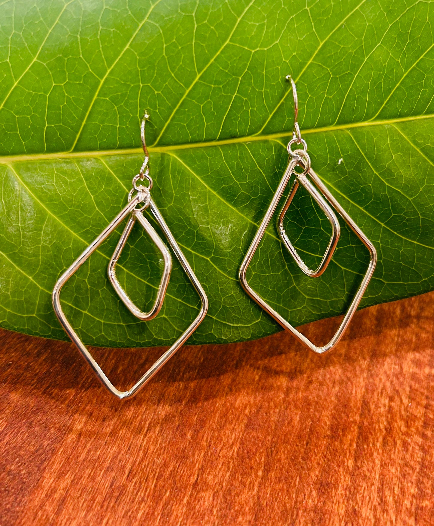Diamond Tile Earrings