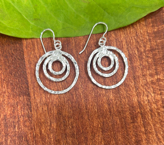 Three Circle Earrings