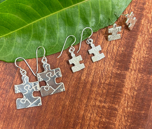 Puzzle Piece Earrings