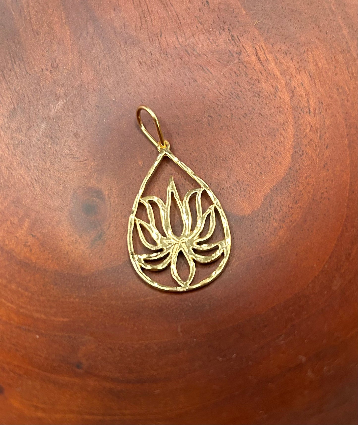Gold Lotus Pendant