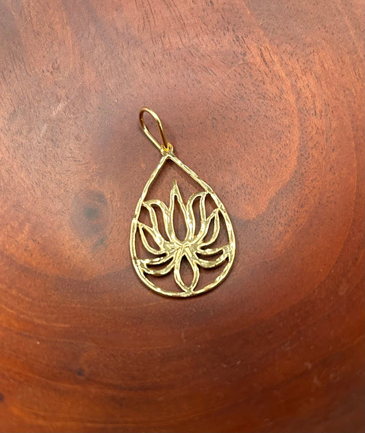 Gold Lotus Pendant