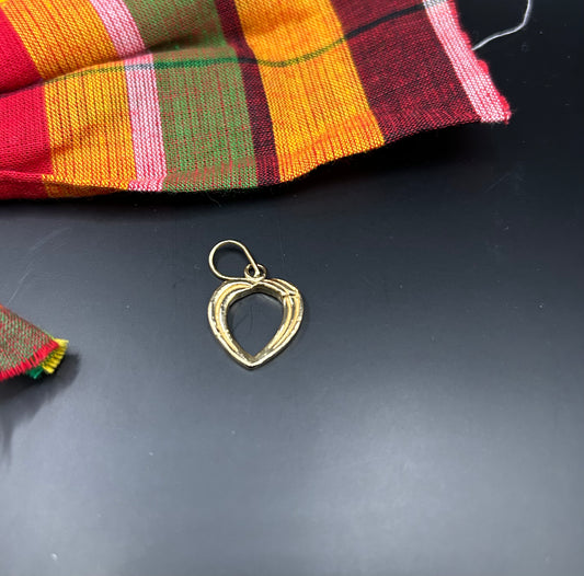 Gold Angel Heart Charm