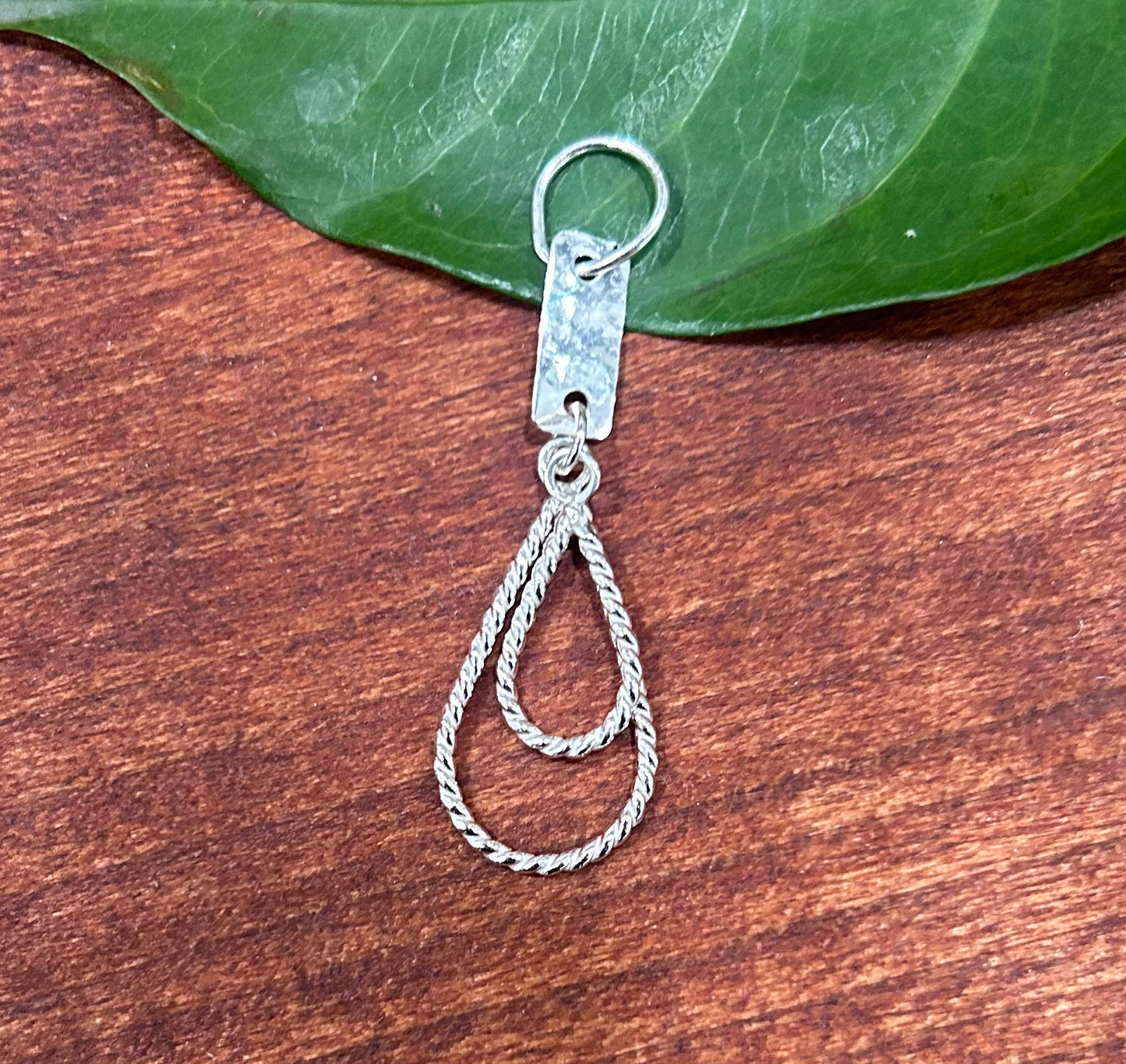 Double Teardrop With Square Pendant