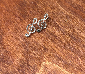 Treble Clef Studs