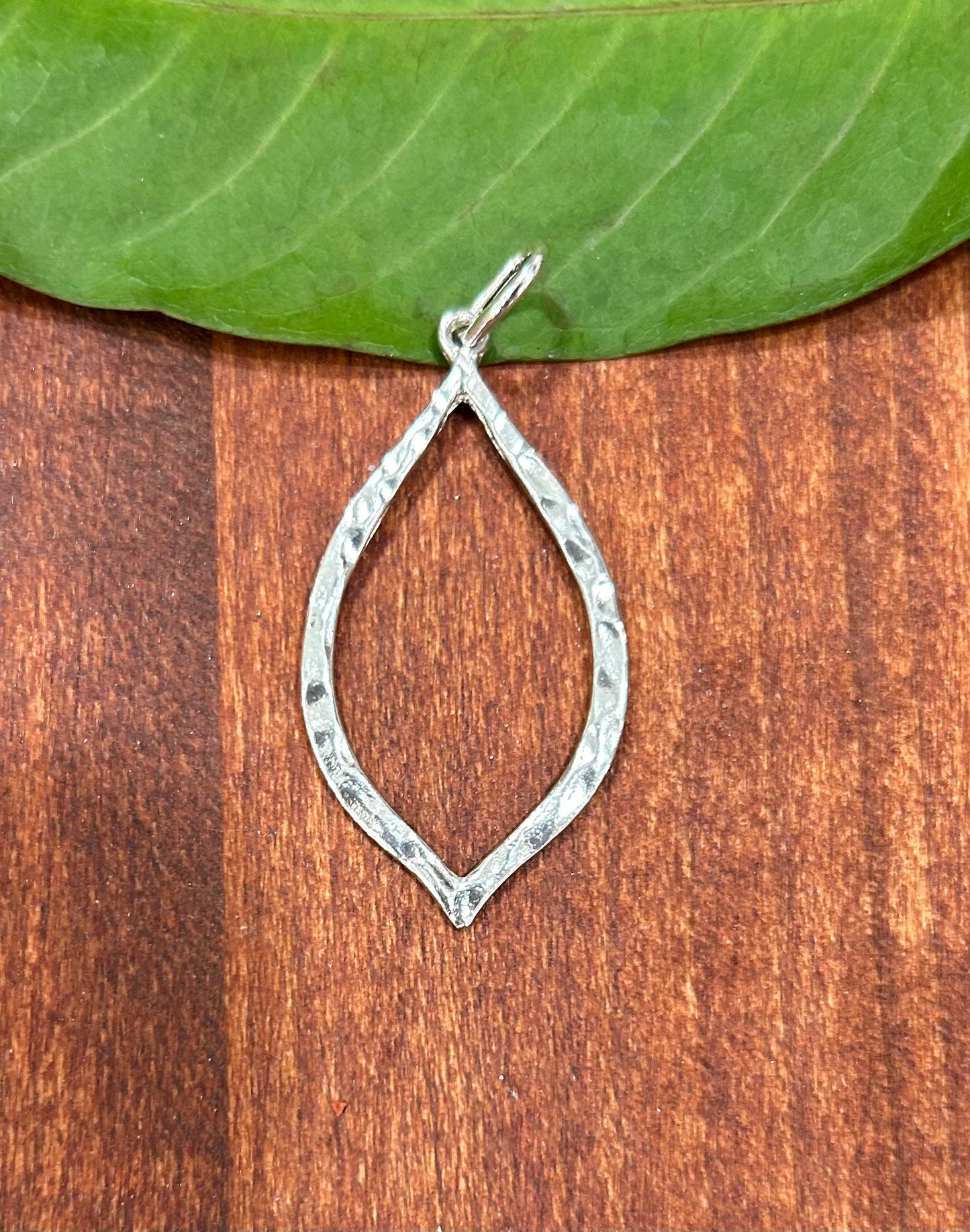 Double Hammered Drop Pendant