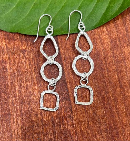 Vertical Geometric Earrings