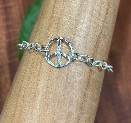 Peace Sign Anklet