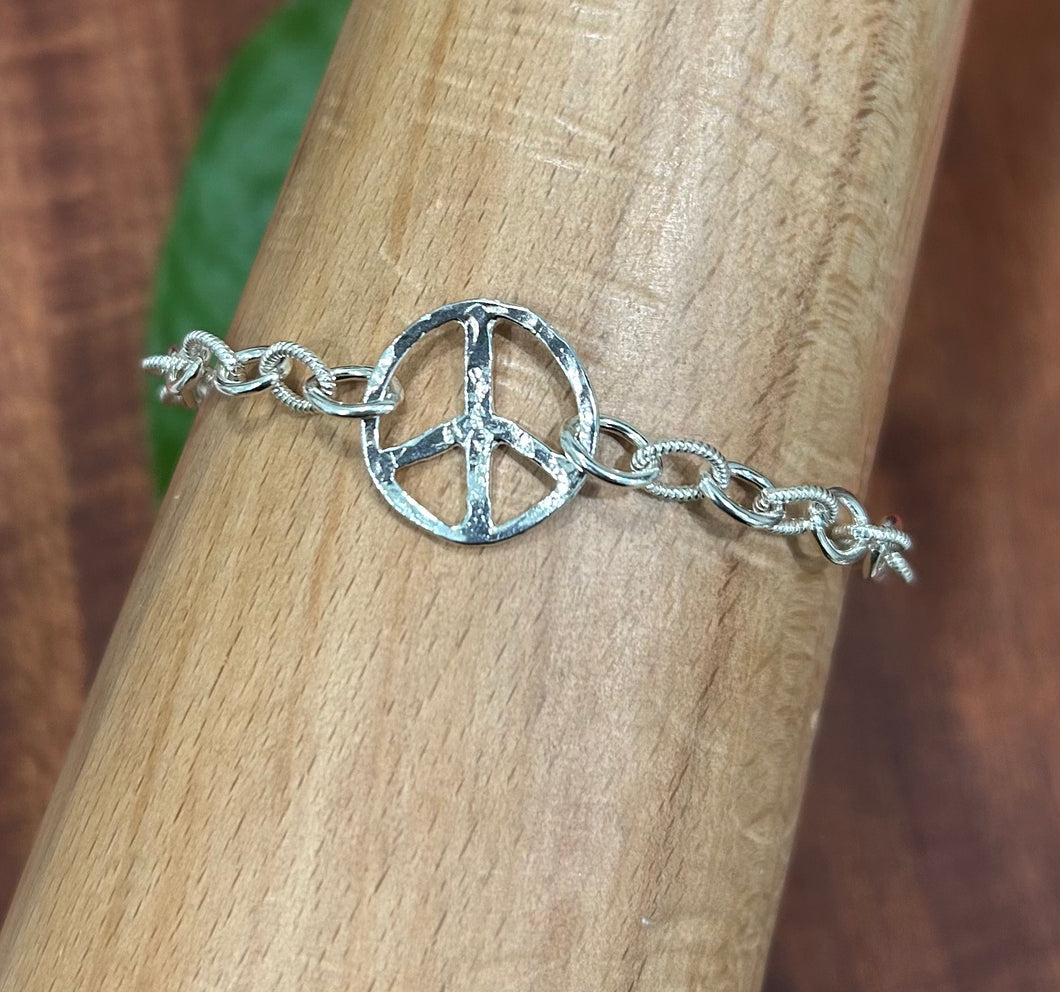 Peace Sign Anklet