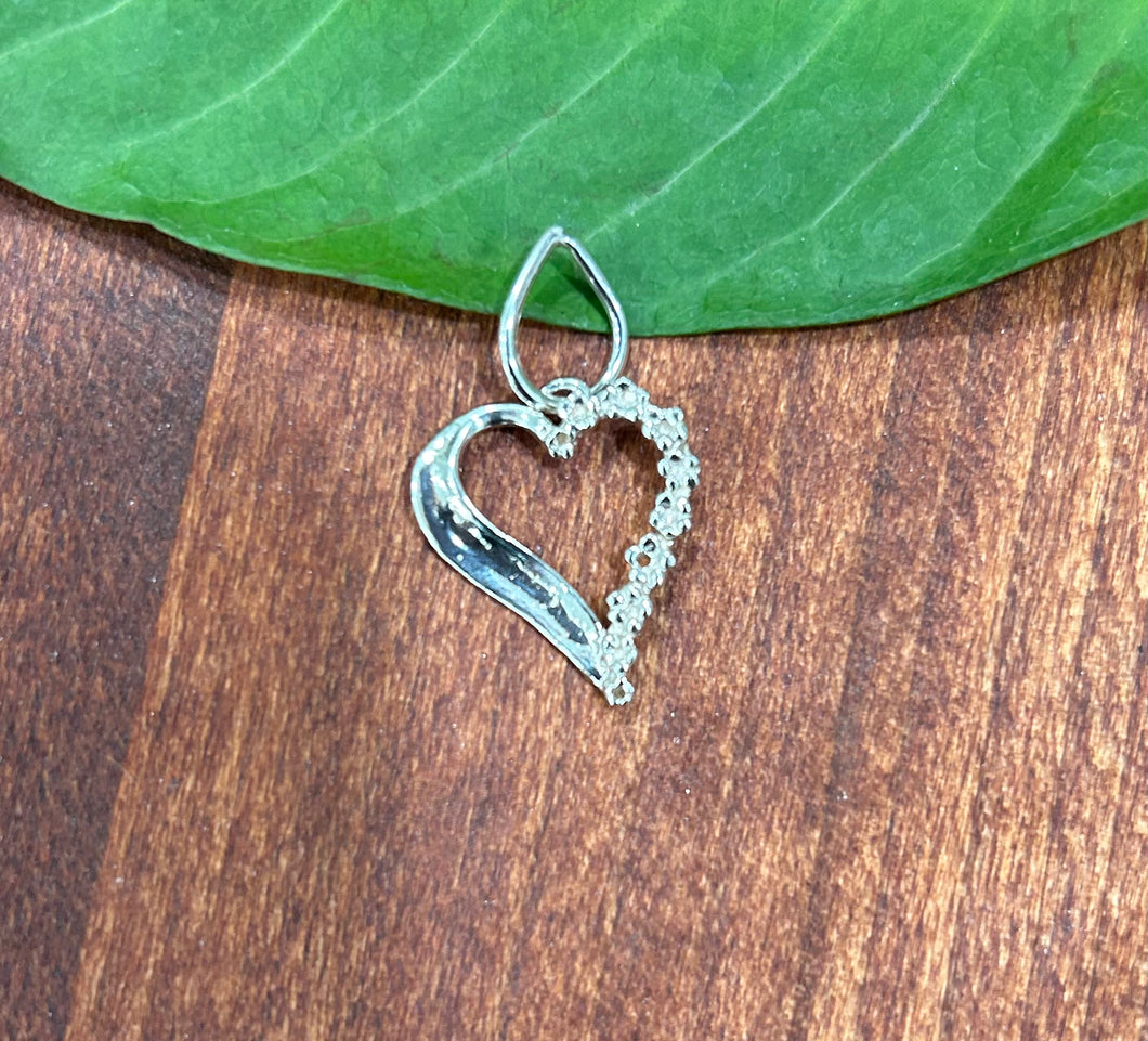 Heart With Flower Pendant