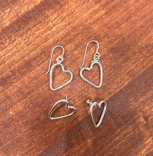 Floating Heart Earrings/Studs