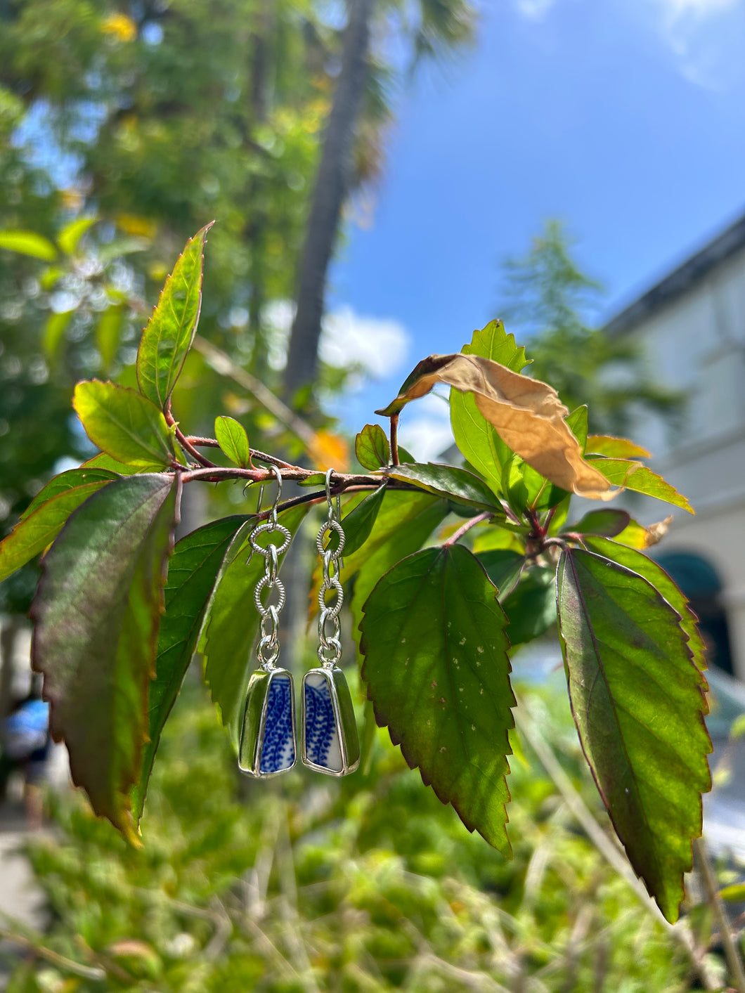 Blue Feather Chaney Earrings