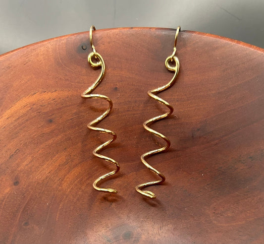 Gold Slinky Earrings