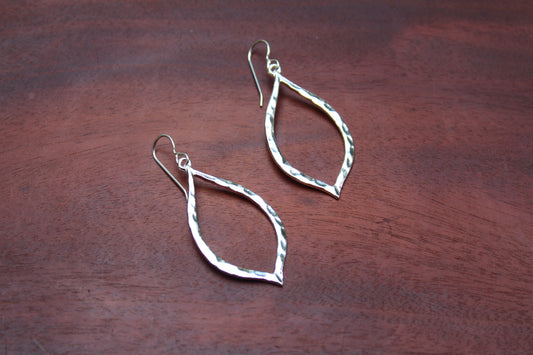 Double Hammer Teardrop Earrings