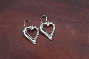 Heart With Flower Earrings