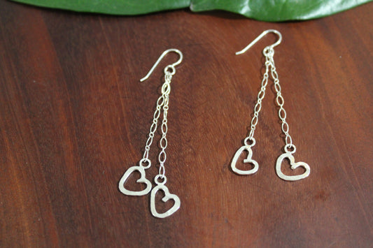 Heart with Chain Earrings