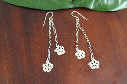 Kool Flower with Chain Earrings