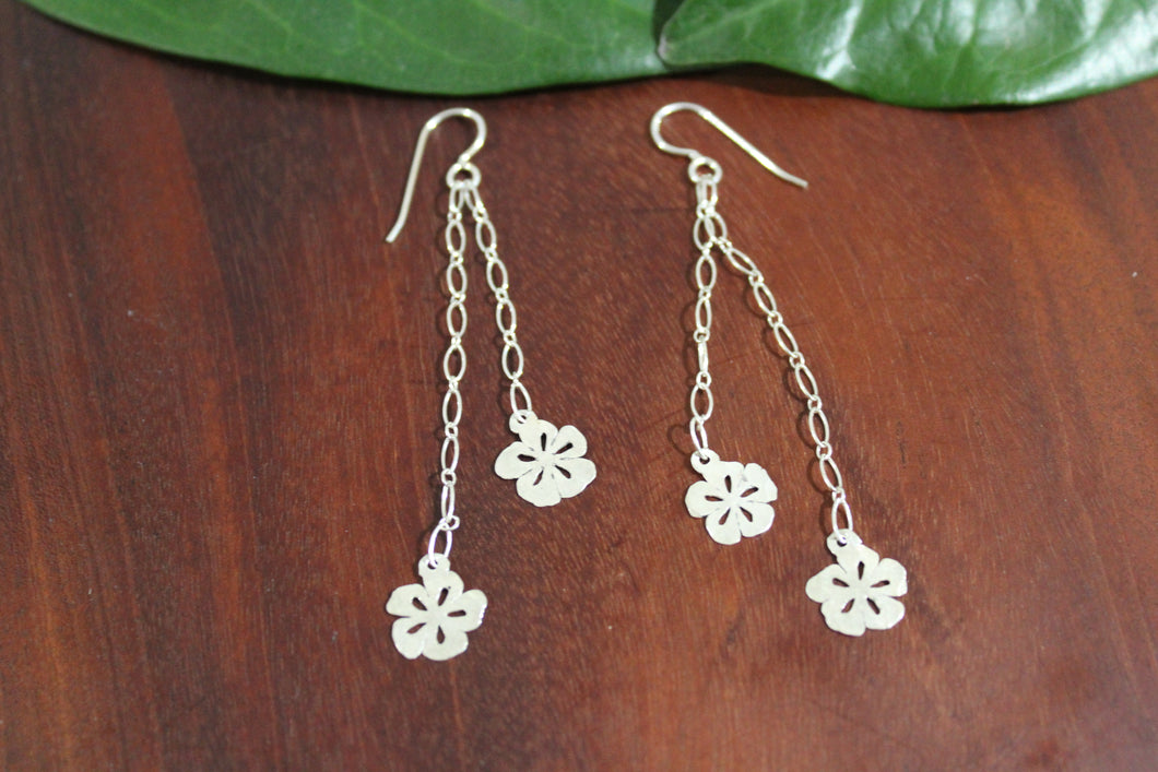 Kool Flower with Chain Earrings